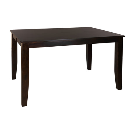 Casual Dining Warm Merlot Finish 1pc Counter Height Table with Self-Storing Extension Leaf Strong Durable Furniture - Home Elegance USA