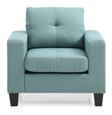 Glory Furniture Newbury G500A-C Newbury Club Chair , TEAL - Home Elegance USA