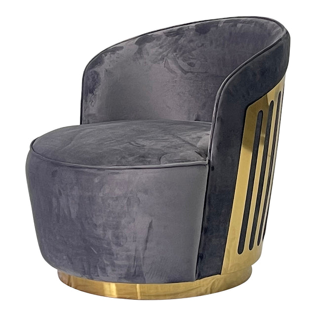 Smoky Grey and Gold Sofa Chair - Home Elegance USA