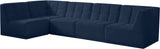 Relax - Modular Sectional 5 Piece - Navy - Fabric - Home Elegance USA