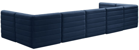 Quincy - Modular Sectional 7 Piece - Navy - Fabric - Home Elegance USA