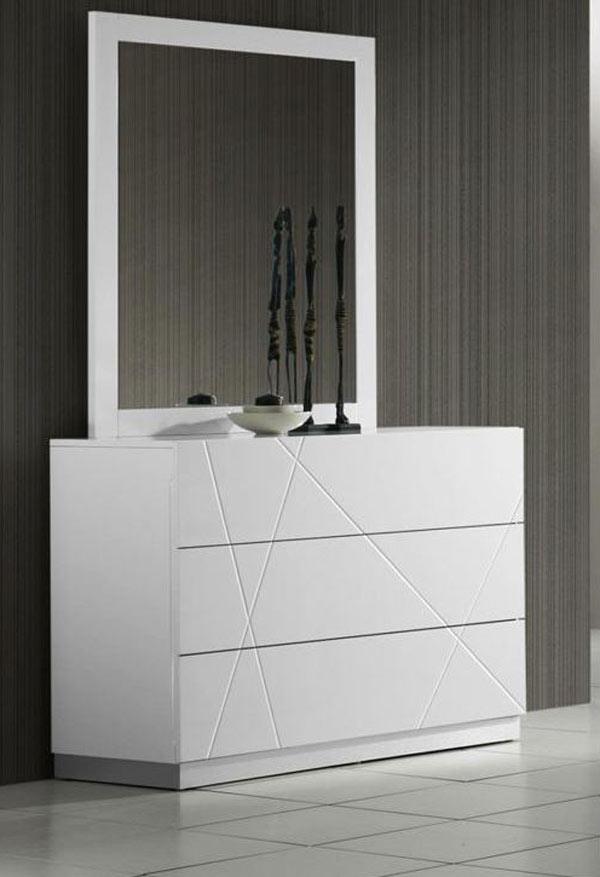 J&M Furniture - Naples White Lacquer 3 Piece Full Size Platform Bedroom Set - 17686-F-3Set