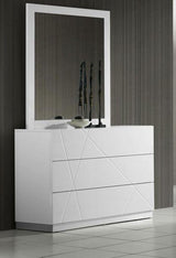 J&M Furniture - Naples White Lacquer 3 Piece Full Size Platform Bedroom Set - 17686-F-3Set