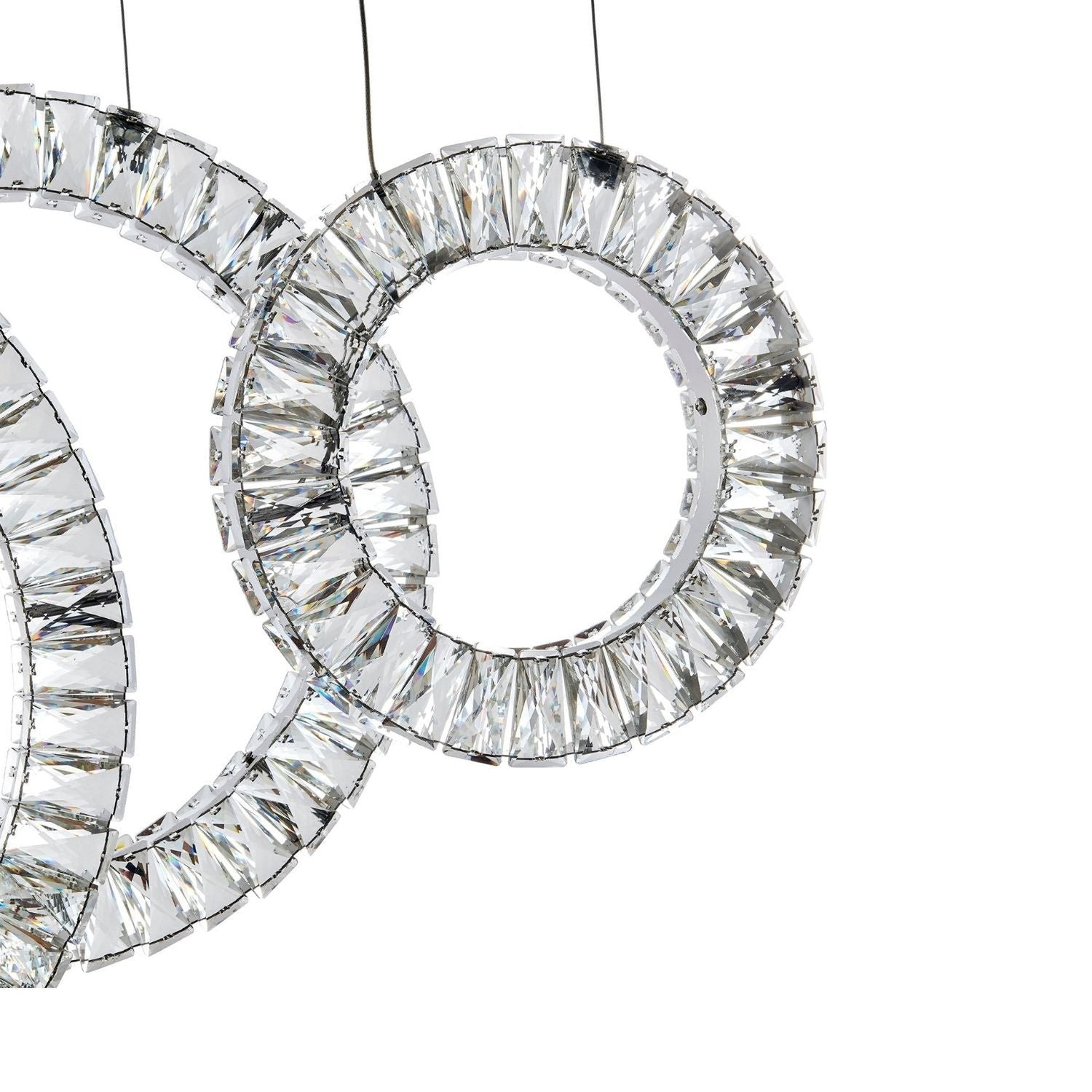 5 Hoop Crystal Progression Chandelier // Chrome | Finesse | Home Elegance USA