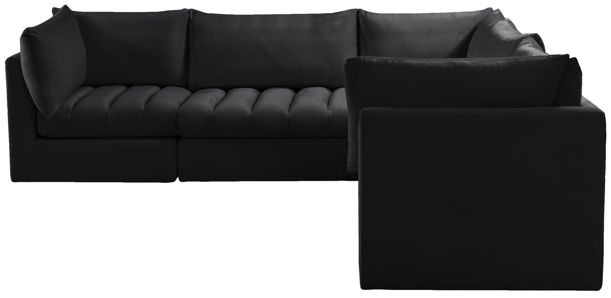 Jacob - Modular Sectional 5 Piece - Black - Fabric - Home Elegance USA