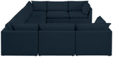 Mackenzie - Modular Sectional 8 Piece - Navy - Home Elegance USA