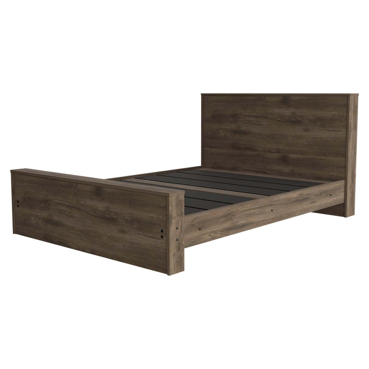 Monroe Rectangle Full Bed Frame Dark Brown - Home Elegance USA