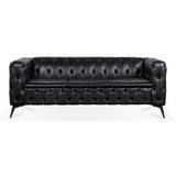 84.06 Inch Width Traditional Square Arm removable cushion 3 seater Sofa | Home Elegance USA