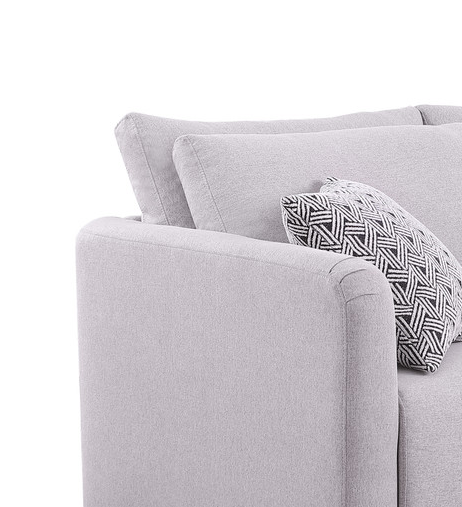 Penelope Light Gray Linen Fabric Reversible 6PC Modular Sectional Sofa with Pillows - Home Elegance USA