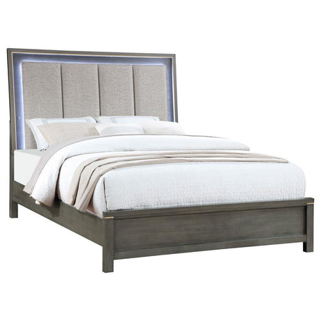 California King Bed - Gray And Oyster Gray - Home Elegance USA