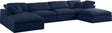 Serene - Cloud Modular Sectional 6 Piece - Navy - Modern & Contemporary