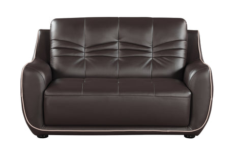 Genuine Leather Loveseat Home Elegance USA