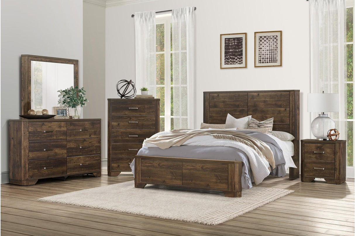 Homelegance - Jocelyn 3 Piece Eastern King Bedroom Set In Rustic Brown - 1509K-1Ek-3Set