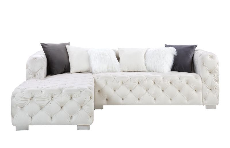 Qokmis - Sectional Sofa w/6 Pillows - Home Elegance USA