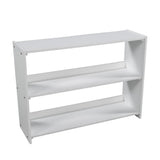 Low Loft Bed with Attached Bookcases and Separate 3-tier Drawers,Convertible Ladder and Slide,Twin,White - Home Elegance USA