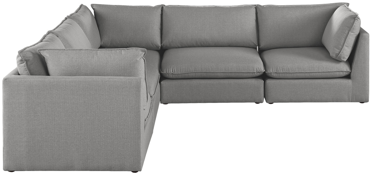 Mackenzie - Modular Sectional 5 Piece - Gray - Modern & Contemporary - Home Elegance USA