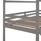 Twin Loft Bed with Slide, House Bed with Slide,Gray(OLD SKU :WF286245AAE) - Home Elegance USA