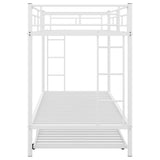 Twin over Twin Bunk Bed with Trundle, White(OLD SKU:MF192387AAK) - Home Elegance USA