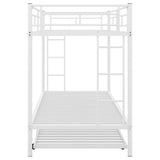 Twin over Twin Bunk Bed with Trundle, White - Home Elegance USA