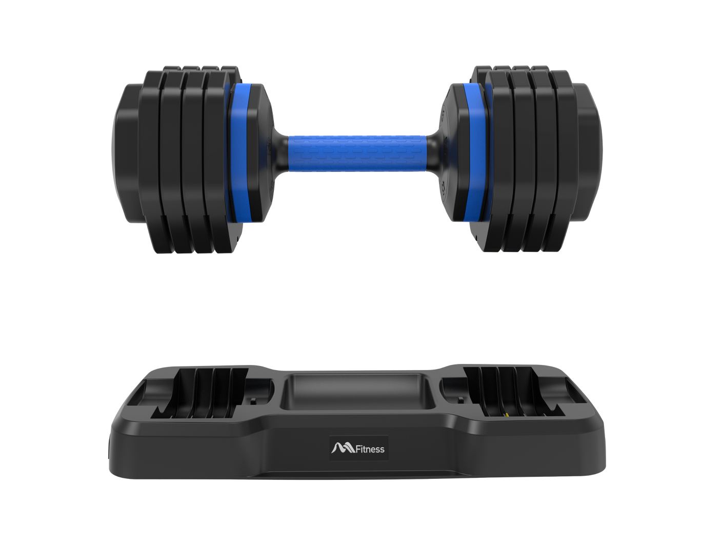 Adjustable Dumbbell - 55lb x2 Dumbbell Set of 2 with Anti-Slip Handle, Fast Adjust Weight by Turning Handle with Tray, Exercise Fitness Dumbbell Suitable for Full Body Workout