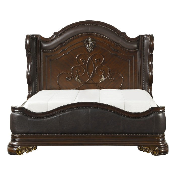 Homelegance - Royal Highlands Queen Bed In Rich Cherry - 1603-1