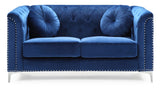 Glory Furniture Pompano G781A-L Loveseat ( 2 Boxes ) , NAVY BLUE Home Elegance USA