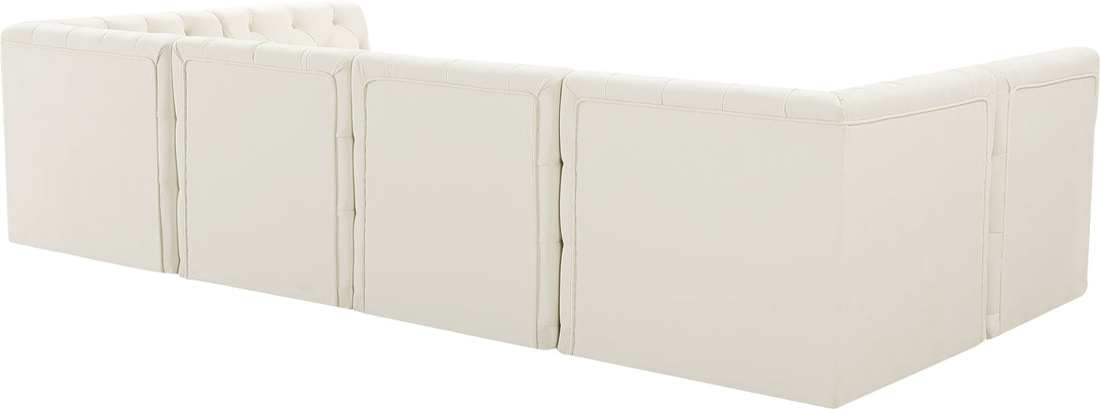 Tuft - Modular Sectional 6 Piece - Cream - Modern & Contemporary - Home Elegance USA