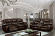 Pollux - Sofa & Loveseat - Brown - Faux Leather