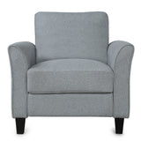 Living Room Sets Furniture Armrest Sofa Single Chair Sofa Loveseat Chair 3-Seat Sofa (ChairLoveseat Chair&3-Seat Sofa, Gray) Home Elegance USA