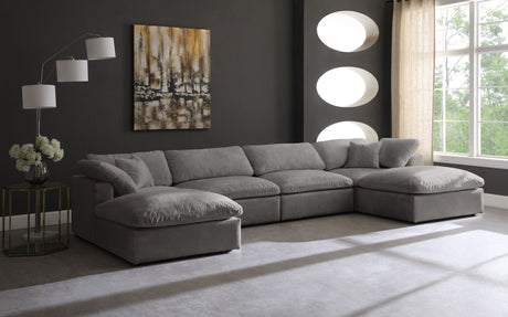 Cozy - Modular Sectional 6 Piece Cloud - Grey - Fabric - 634Grey - Sec6B - Home Elegance USA - 2