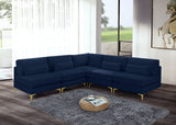 Julia - Modular Sectional 5 Piece - Navy - Fabric - Home Elegance USA