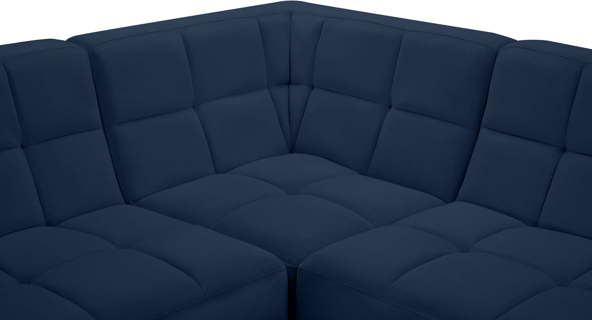 Relax - Modular Sectional 5 Piece - Navy - Fabric - Home Elegance USA