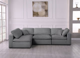 Serene - Cloud Modular Sectional 4 Piece - Grey - Fabric - Home Elegance USA