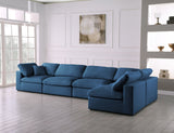 Plush - Cloud Modular Sectional 5 Piece - Navy - Home Elegance USA