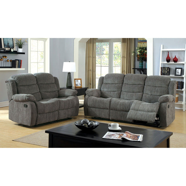 Millville - Sofa & Love Seat & Chair - Gray - Home Elegance USA