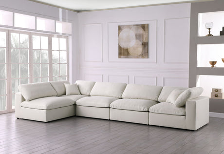 Serene - Cloud Modular Sectional 5 Piece - Cream - Home Elegance USA