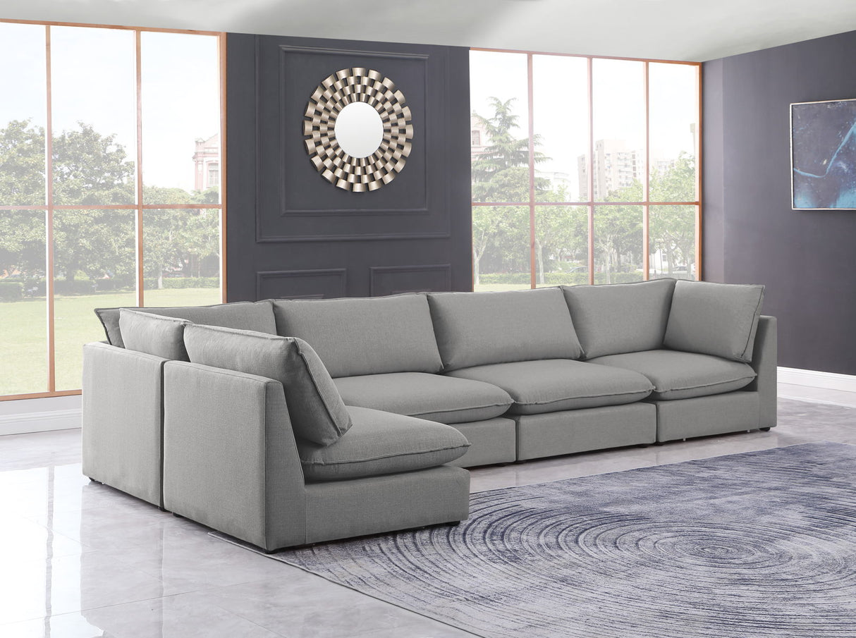 Mackenzie - Modular Sectional 5 Piece - Gray - Home Elegance USA