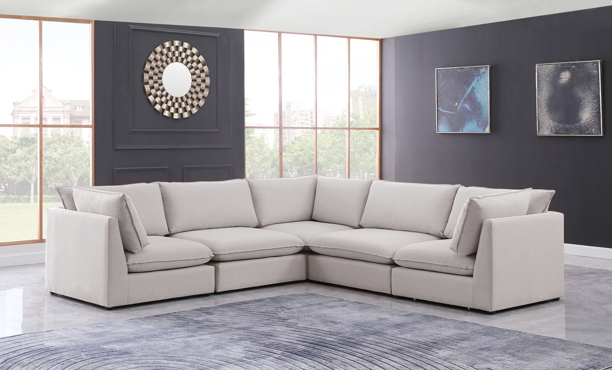 Mackenzie - Modular Sectional 5 Piece - Beige - Home Elegance USA