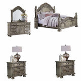 Homelegance - Catalonia 5 Piece Queen Bedroom Set In Platinum Gold - 1824Pg-1-5