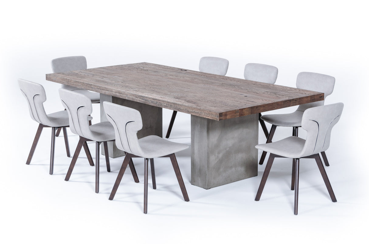 Vig Furniture Modrest Renzo Modern Oak & Concrete 94" Dining Table