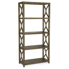 Sundance Etagere Pecan Veneers Cliffside Dark Wood – Hooker Furniture - sold by Home Elegance USA
