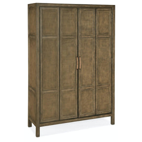Hooker Furniture Sundance Bar Cabinet – Cliffside Brown Rattan & Wood