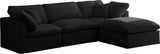 Plush - Cloud Modular Sectional - Black - Fabric - Modern & Contemporary - Home Elegance USA