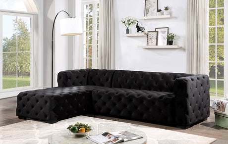 Zenaide - Sectional - Black - Home Elegance USA