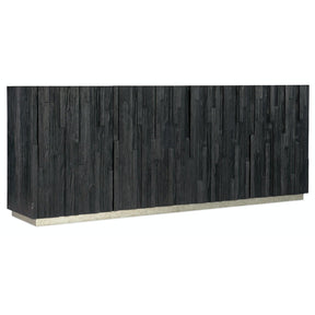 Chapman Entertainment Console in Shou Sugi Ban Charred Black Finish – Hooker Furniture