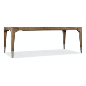Chapman 106-Inch Leg Dining Table in Sorrel Oak & Metal – Hooker Furniture