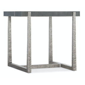 Chapman Mixed Media End Table Pewter Faux Shagreen – Hooker Furniture