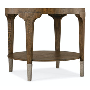 Chapman Round Side Table Sorrel Oak – Hooker Furniture