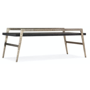 Chapman Shou Sugi Ban Rectangle Cocktail Table Charred Black | Hooker Furniture