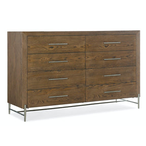 Chapman Eight-Drawer Dresser White Oak Veneers in Sorrel Finish – Hooker Furniture